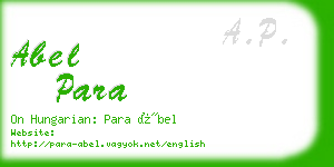 abel para business card